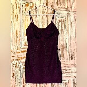 City Studio Glittering deep Purple Mini Dress